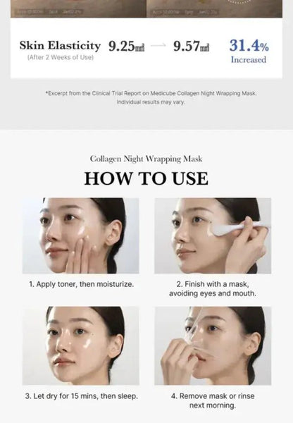 COLLAGEN NIGHT WRAPPING MASK - Skin Shine
